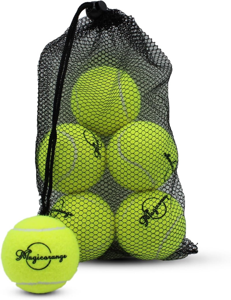 Magicorange Tennis Balls, 6 Pack Advanced Training Tennis Balls Practice Balls, Pet Dog Playing Balls, Come with Mesh Bag for Easy Transport, Good for Beginner Training Ball - Image 1